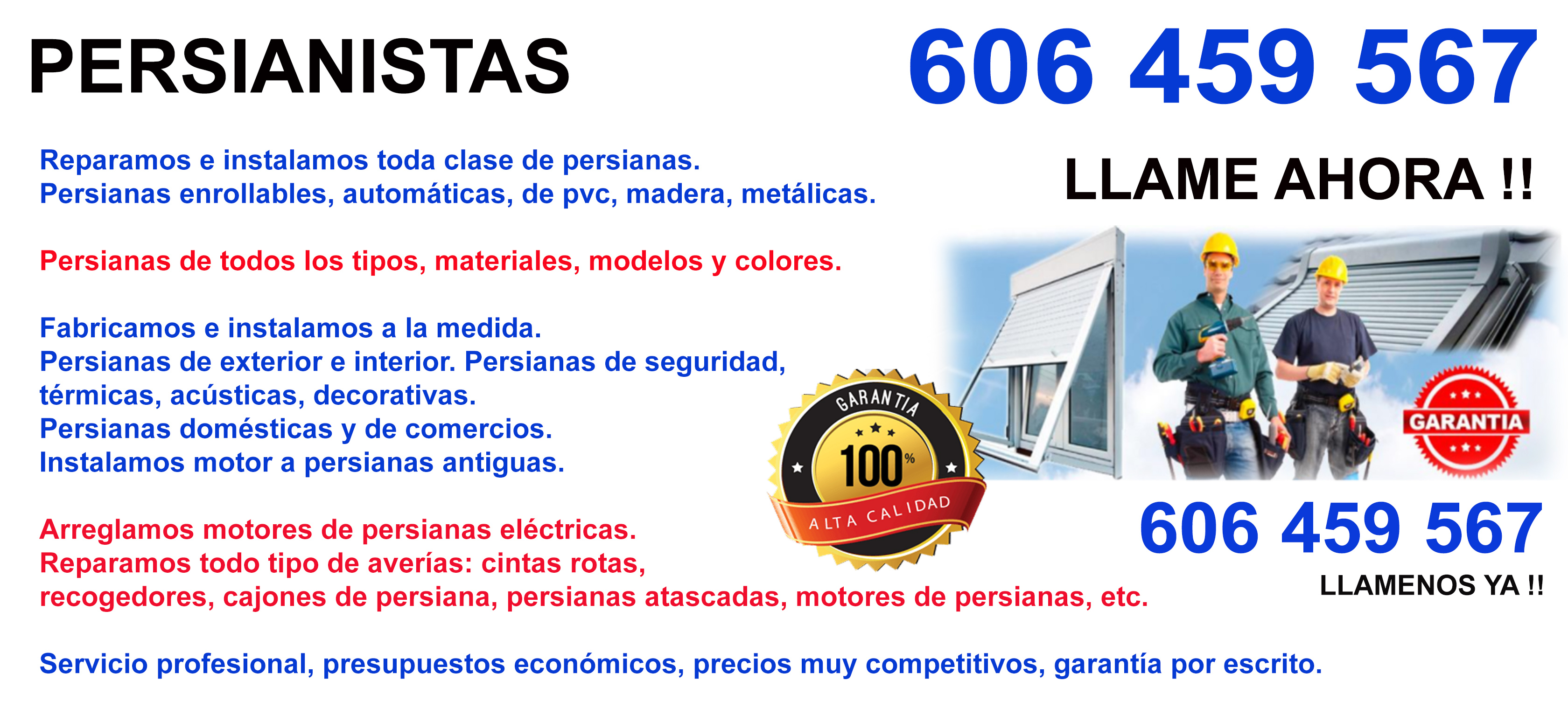 Reparaciones e instalaciones de persianas 50006